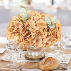 AVIVIHO 65pcs Fake Flowers Brown Hydrangea Artificial Flowers Bulk (Not Squished, No Steaming Need) Silk Flowers with Stems for Wedding Decor,Home,Baby Shower,Table Centerpieces Decoration - Image 2