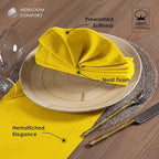 Multi Color Cloth Napkins 18x18 Inch - Set of 12-100% Cotton, Washable - Perfect Hotel Quality Napkin for Table, Dinner, Weddings, Everyday Dining - Lemon Yellow, Beige, Mint Green - Image 5