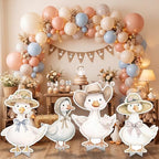 Honoson 4 Pcs Large 30" One Silly Goose Birthday Cardboard Cutouts Standup Silly Goose Baby Shower Backdrop 1st Birthday Party Decorations for Lawn Yard Signs Photo Booth Props Supplies - Image 5