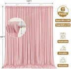 30x10ft Dusty Rose Backdrop Curtain Panels for Parties - Wrinkle Free Polyester Photo Curtain Backdrop Wedding Back Drop Fabric Drapes for Party Decorations Background for Photography - Image 6
