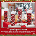 Harloon 32 Pack Wine Bottle Gift Bags with Handles 4 Designs,Red, Black - Image 6