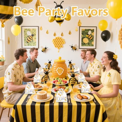 50Pcs Bee Baby Shower Bottle Opener Favors for Guests Cute Magnetic Handheld Bottle Openers with Organza Bags and Thank You Cards, for Gender Reveal Theme Party Decorations Rerurn Gift Souvenirs（Bee） - Image 6