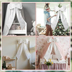 Giant White Bow with Pearl Wedding Wall Decor 40 x 24 Inch Oversized Coquette Large Bow Satin Ribbon Tie for Wedding Room Backdrop Decorations Birthday Party Holiday Supplies Outdoor Decor - Image 6