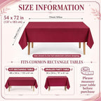 Newwiee 72 Pack Pink and Purple Plastic Tablecloths Bulk 54" x 72" - Image 2