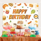 Brunch Birthday Party Decorations Brunch Happy Birthday Backdrop Banner Garland Breakfast Food Cake Topper Honeycomb Centerpieces Balloons for Boys Girls Let's Brunchs Bday Decor Party Supplies - Image 3