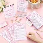 Funnymoom 426 Pcs Pink Bow Baby Shower Games Set for Girls, 8 Games - Image 2