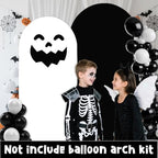 Halloween Ghost Arch Backdrop Covers Set of 2, Black White Boo Stretchy Arch Backdrop Stand Covers, Photography Background Arch Stand Covers for Baby Shower Birthday Wedding Party Decor - Image 2