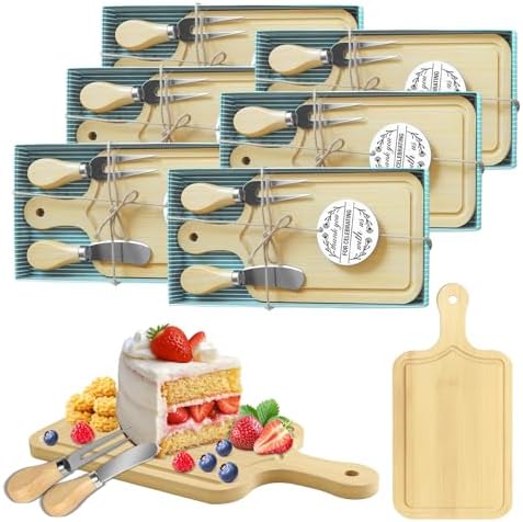 6 Sets Bridal Shower Game Prizes, Mini Charcuterie Boards, Bamboo Wooden by AZEAM