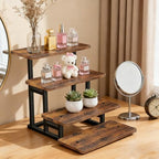 Lilybud--lily Cupcake Stand for 50 Cupcakes, 4 Tier Wooden Risers Display Stands Stepped Dessert Table Display Set with Metal Frame Tiered Tray Stand Serving Trays for Party Farmers Market Display - Image 6