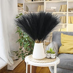 obbsie 150PCS Black Faux Pampas Grass Decor, 21.6" Fluffy Vase Filler - Image 6