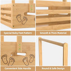 BAMBOOHOMIE Baby Shower Crate Closet, Baby Baskets with Hangers Handle, Baby Crate Box for Baby Shower, Welcome Gift Basket for Newborn Baby, Pregnancy Gift for New Parents (Natural, Small Size) - Image 2