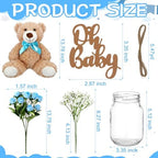 Sliner 6 Sets Blue Bear Baby Shower Centerpieces Gender Reveal Decorations - Image 3