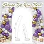 Arch Balloon Stand Kit, 8.2ft & 5ft Free Bending Soft Balloon Flower Backdrop Stands Set with Water Base for Birthday Party Decorations Baby Shower Wedding Graduation Balloons Decor - Image 4