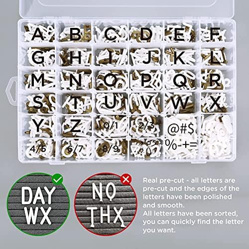 Double Sided Felt Letter Board with Rustic Wood Frame 10x10 Inch - Pre Cut & Sorted 725 Letters with Stand, Cursive Style Letters, Big Letters, Letter Organizer, Tabletop Display - Image 2