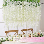 40 Pack White Wisteria Hanging Flowers, Fake Flowers for Decoration - Image 2