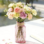12 Pack Mason Jar Vases for Centerpieces, Pink Glass Flower Vase - Image 3