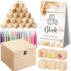 Marsui 136 Pcs Baby Shower Blocks to Decorate Game Kit, Brown Bear by Marsui