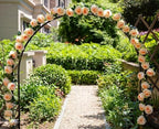 2Pcs 12Ft Bendable Flower Garland Faux Rose Vine for Home Decor,Champagne - Image 5