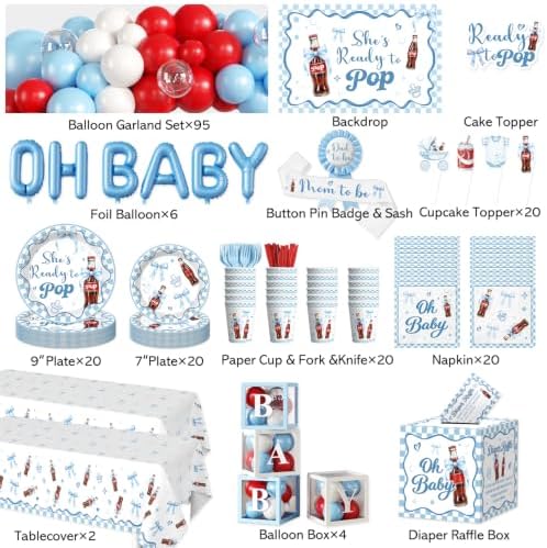 Shes Ready to Pop Baby Shower Decorations Party Set for 20 Guests - Image 2