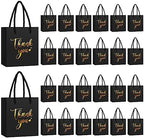 Honoson 60 Pcs Mini Thank You Gift Bag with Handle Bulk,Black by Honoson