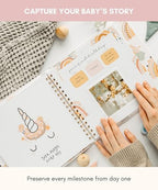 Lamare Baby Memory Book – Baby First Year Keepsake Journal, Baby Scrapbook - Image 2