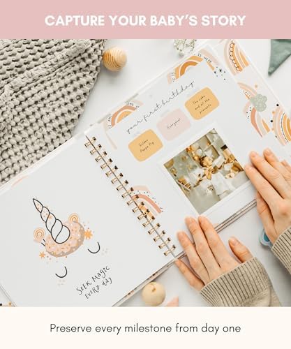 Lamare Baby Memory Book – Baby First Year Keepsake Journal, Baby Scrapbook - Image 2