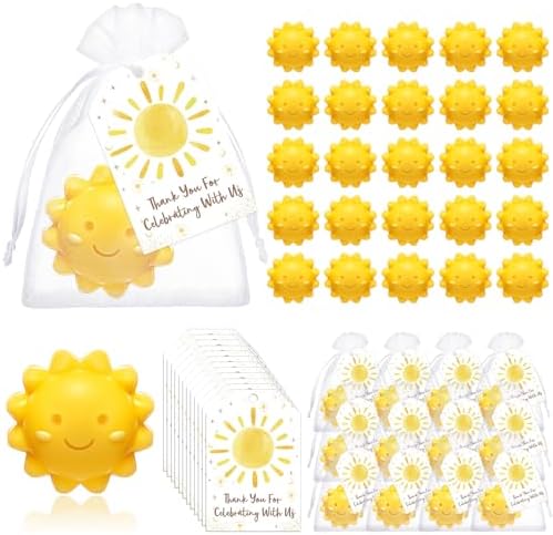 Loopeer 36 Set Sun Soaps Baby Party Favors, Yellow by Loopeer