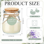 MTLEE 20 Sets Wedding Candle for Guests Sage Green Glass Jars Bridal Favor - Image 2