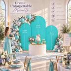 Set of 3 Stretchy Wedding Arch Backdrop Covers, 7.2FT, 6.6FT & 6FT - Image 2