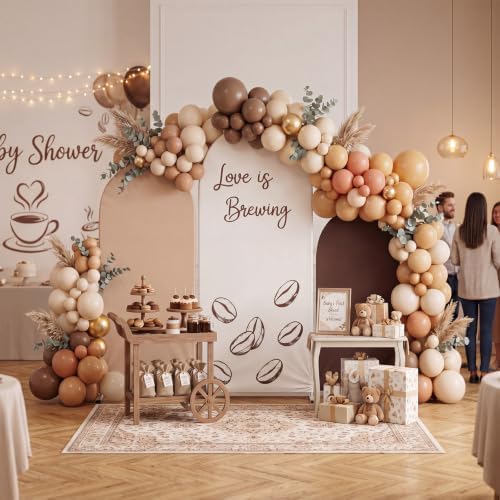 Tingjoo 3 Pcs Love is Brewing Arch Backdrop Cover, 4/5/6ft - Image 6