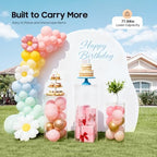 3PCS Clear Acrylic Cylinder Pedestal Stands 23.6''+29.5''+35.4'' Tall Round Display Pedestal Decor Background Dessert Table Pillars for Party Birthday Wedding Props Baby Shower Party Event Decoration - Image 6