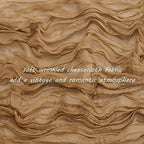 35x120 Inch Nude Cheesecloth Table Runner Neutral Boho Wedding Party Decor - Image 3