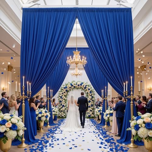10ft×15ft Royal Blue Backdrop Curtain for Wedding Parties - Image 2