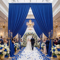 20ft×15ft Royal Blue Backdrop Curtain for Wedding Parties by PartyVillage