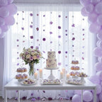 Sliner 8 Pcs 52.5 ft Artificial Flower Garland Hanging Decorations Dangling Fake Flowers with Hooks Spring Party Decorations for Wedding Background Arch Birthday Baby Shower Home Garden Decor (Purple) - Image 5
