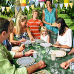 Mimorou 342 Pcs Blue and Green Party Supplies Plates Napkins Cups - Image 6