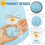 Demissle 40 Pcs Sunflower Soap Here Comes The Son Baby Shower Favor, Blue - Image 3