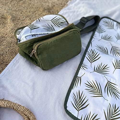Ditty Co. - Lanikai Small Diaper Bag - Portable Changing Pad - Crossbody Bags For Women - Fanny Pack - Baby Travel Essentials (Olive Green) - Image 5