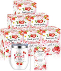 Hoolerry 6 Set Baby Shower Cups, 12oz Stainless Steel Tumbler, Strawberry by Hoolerry