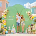 Sage Green Arch Backdrop Cover 7.2ft 6.6ft 6ft Arch Cover Set of 3 Arch Covers Stretchy Backdrop for Wedding Party Baby Shower Birthday Photography Spandex Arch Stand Covers Backdrop Curtains Decor - Image 4
