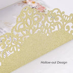 50PCS Gold Wedding Invitations, with Blank Cards Custom Your Party Invites - Image 5