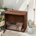 Wooden Wedding Card Boxes for Reception, Gift Card Box for Wedding Decor by OurWarm