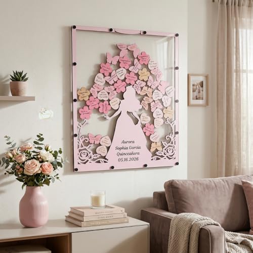 Personalized Quinceanera Guest Book Alternative Drop Top Frame Sweet 15 - Image 3