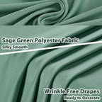 50×10 Sage Green Curtains for Wedding Party Backdrop Decor-10 Panels 5×10ft - Image 3
