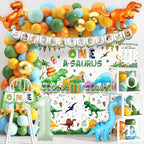 One a Saurus Birthday Decorations, 105Pcs Dinosaur 1st Party Decorations by THAWAY