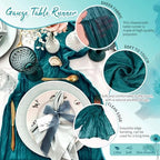 18 Pack Teal Cheesecloth Table Runner 17x108 Inches Boho Home Decor - Image 3
