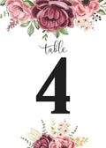 Purple Flower Table Cards Number 1-100 Double Sided For Wedding Reception Event Party Baby Shower Birthday 4x6, AT-TABLE-CARD-882 by Unknown