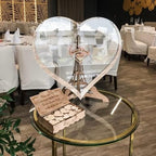 jinfu Custom Transparent Heart Alternative Rustic Wedding Guest Book,Wedding Guest Book Alternative Wedding Decor Drop Heart Guestbook,Personalized Wedding Guest Book (no Wood Box,20 x30cm 40hearts) - Image 4