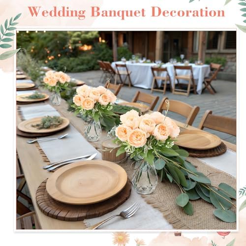 Zeyune 37 Pcs Silk Peonies with Vases Fake Flowers,Champagne,Perfume - Image 4