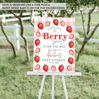 Andaz Press Personalized Someone Berry Sweet Baby Shower Decorations, Berry Baby Shower Welcome Sign, Strawberry Shortcake Girl, Strawberry Decorations For Party, 16x20 Inches - Image 6